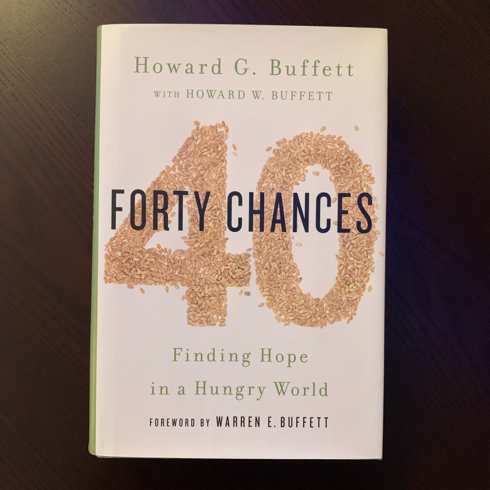 Signed copy of “40 Chances” book by Howard Buffett